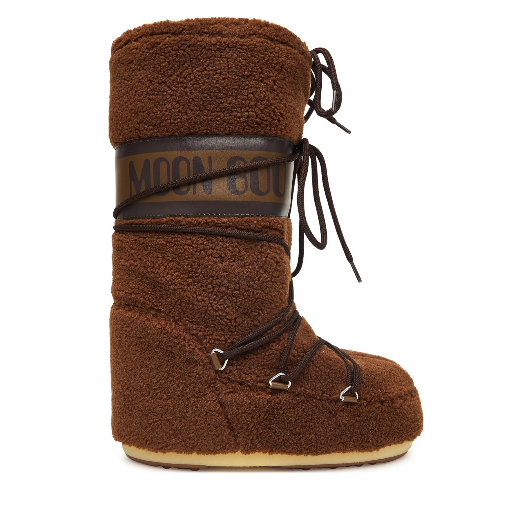 Детски апрески Moon Boot Mb Icon Fleece кафяви – Апрески за момчета