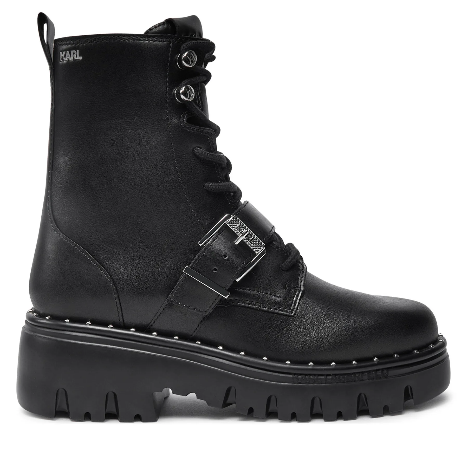 Туристически oбувки KARL LAGERFELD KL45354 Черен – Дамски трапери и кубинки