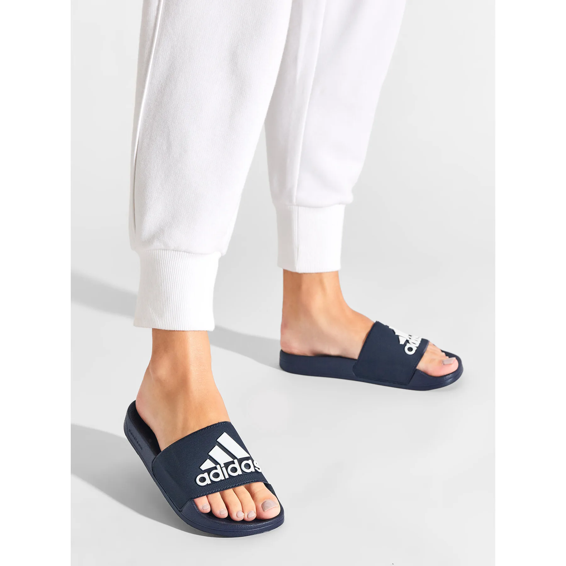 Чехли adidas adilette Shower GZ3774 Тъмносин – Дамски чехли