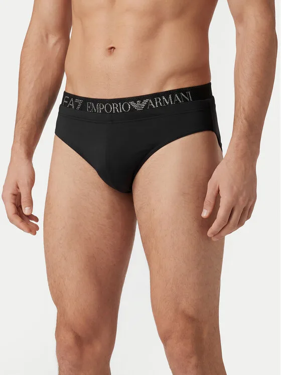 Мъжки плувни шорти EA7 Emporio Armani 7M000531 AF21074 UC001 черни – Черен – Мъжки бански