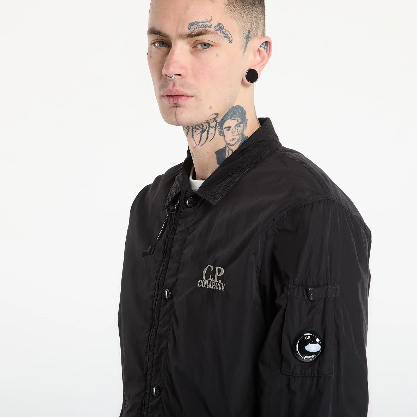 Яке C.P. Company Chrome-R Zipped Lens Overshirt Black S – Мъжки якета и палта