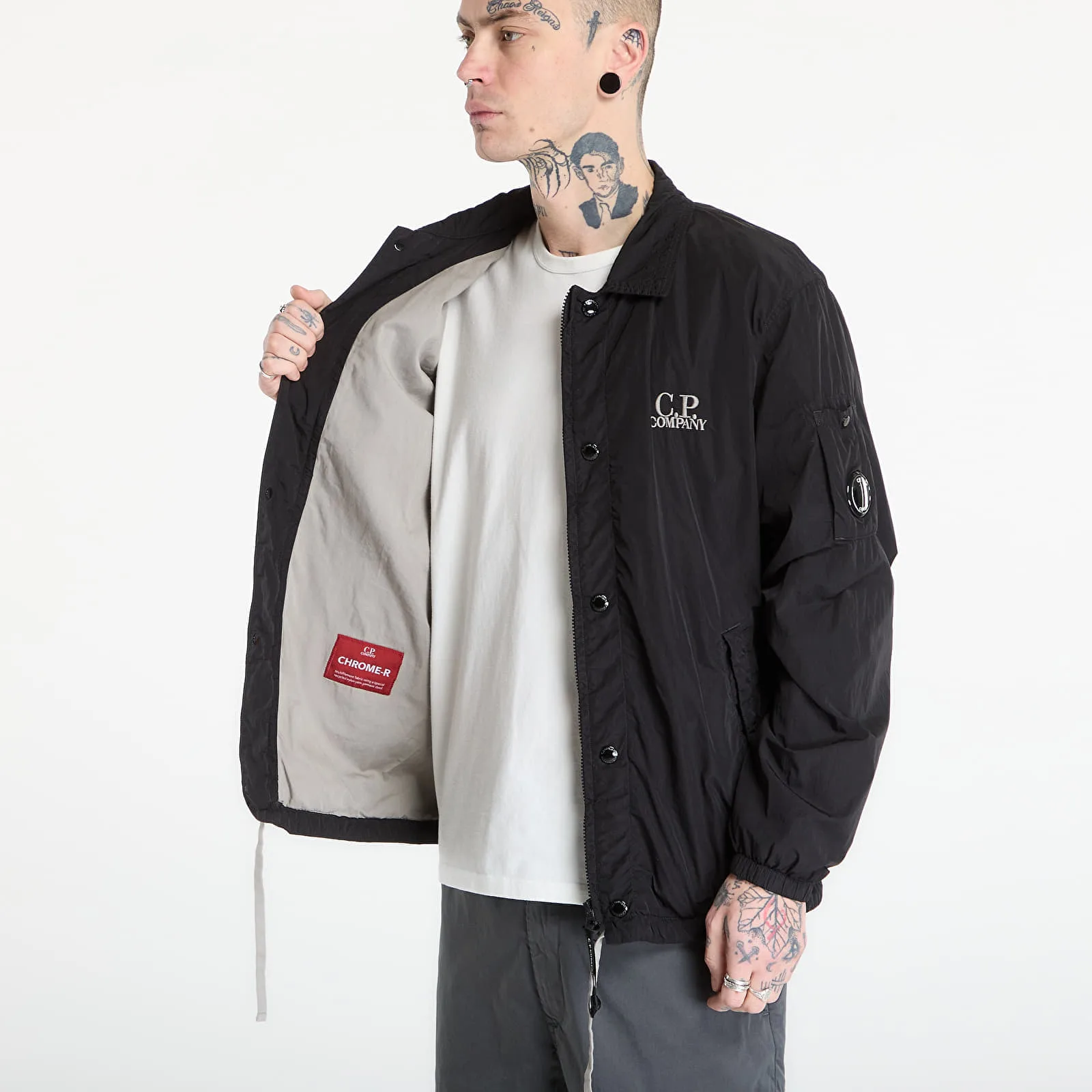 Яке C.P. Company Chrome-R Zipped Lens Overshirt Black S – Мъжки якета и палта