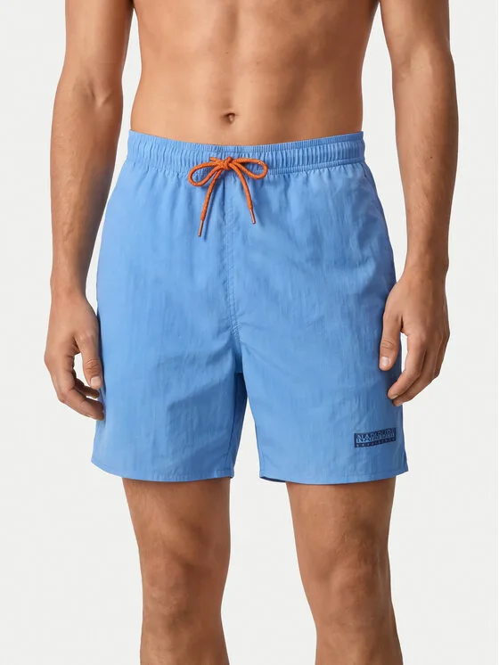 Napapijri Плувни шорти V-Box Logo 1 NP0A4HAX Син Regular Fit – Мъжки бански