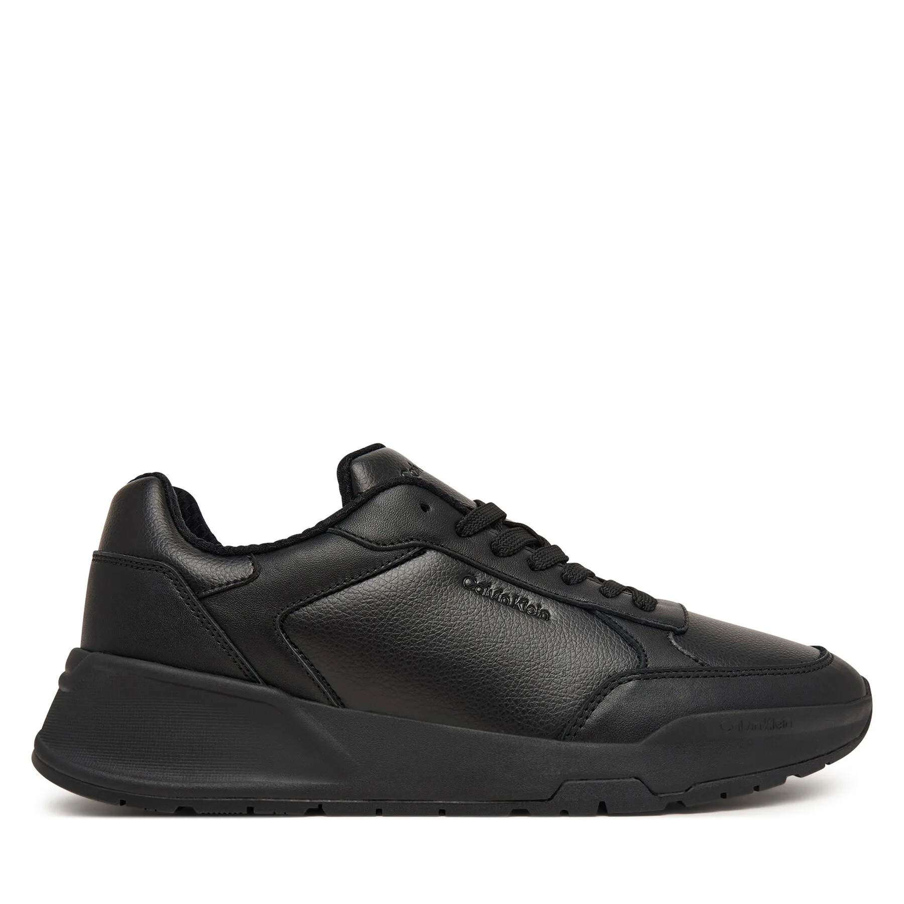 Мъжки маратонки Calvin Klein City Runner Laceup Lth Mix HM0HM02309 черни – Черен – Мъжки ниски маратонки
