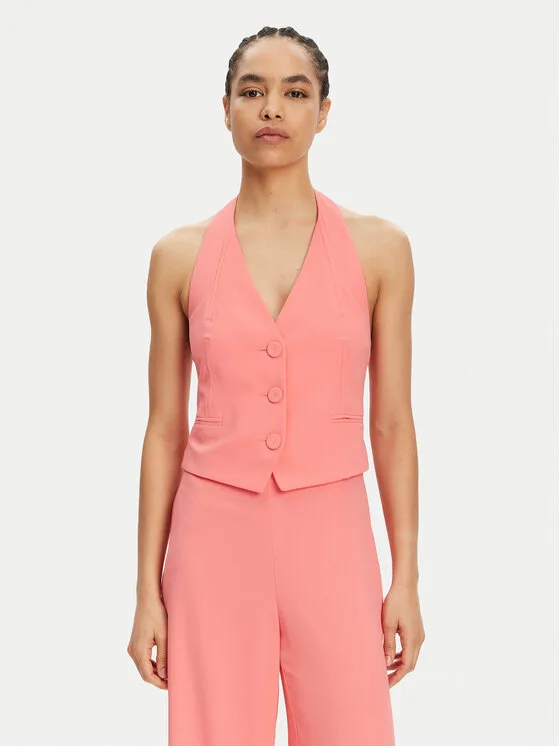 Patrizia Pepe Елек 2C1618 A411 Коралов Regular Fit – Дамски елеци