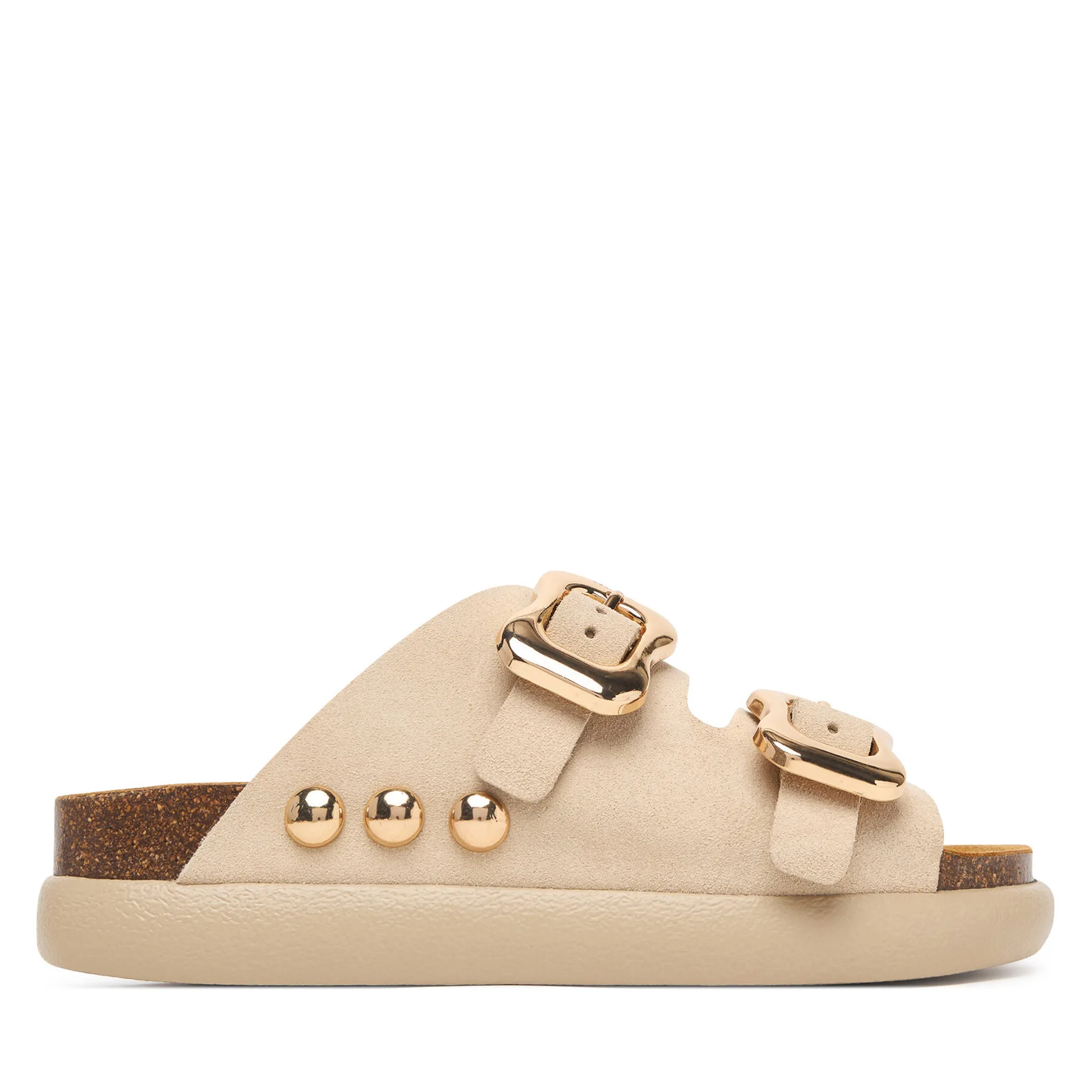Дамски чехли Scholl Flora 2 Straps Chunky светлобежови