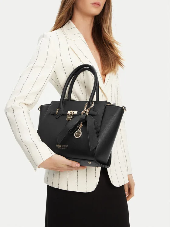 Дамска чанта Nine West Chelsea-Charm-II-LX10185 черна – Черен – Дамски чанти тип куфарче
