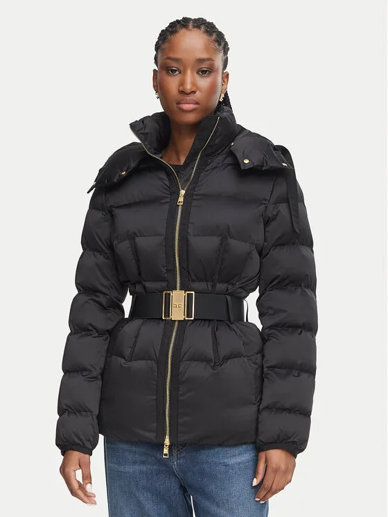 Дамско зимно яке Elisabetta Franchi PI-92D-66E2 черно – Черен – Дамски зимни якета