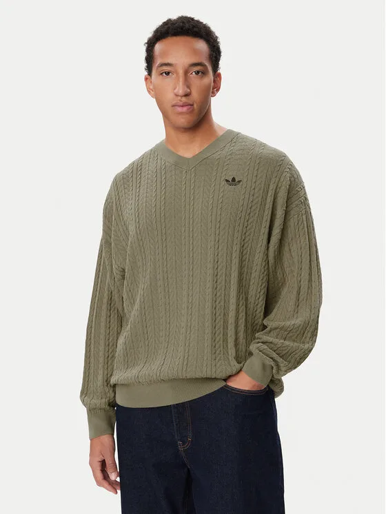 adidas Пуловер KR9767 Бежов Loose Fit – Мъжки пуловери и жилетки