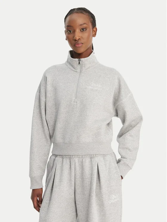 Under Armour Суитшърт Rival Fleece Script 6012292 Сив Regular Fit – Дамски суитшърти и худита