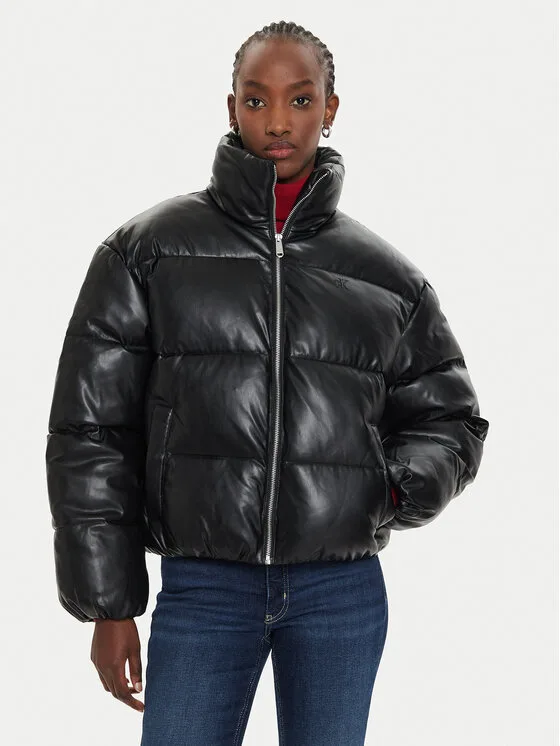 Calvin Klein Jeans Зимно яке J20J224111 Черен Regular Fit – Дамски зимни якета