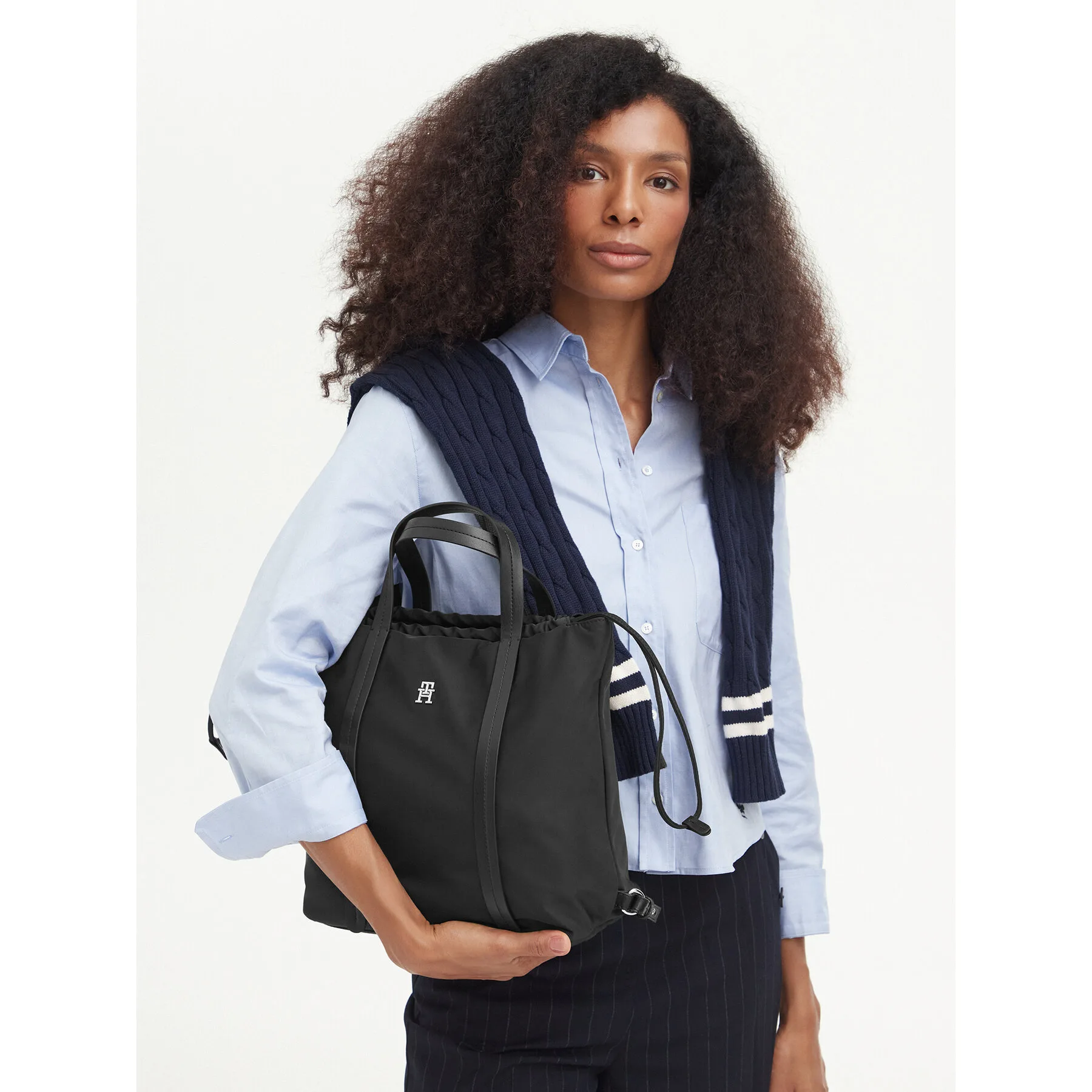 Раница Tommy Hilfiger Th Soft Nylon черна – Черен – Градски раници